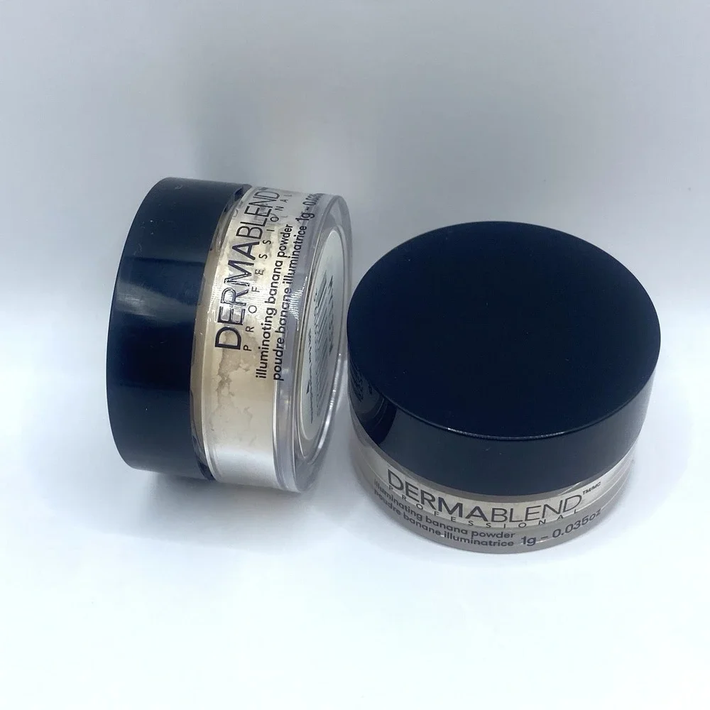 2x Dermablend Illuminating Banana Setting Powder Mini 1g .0.035oz Travel Size